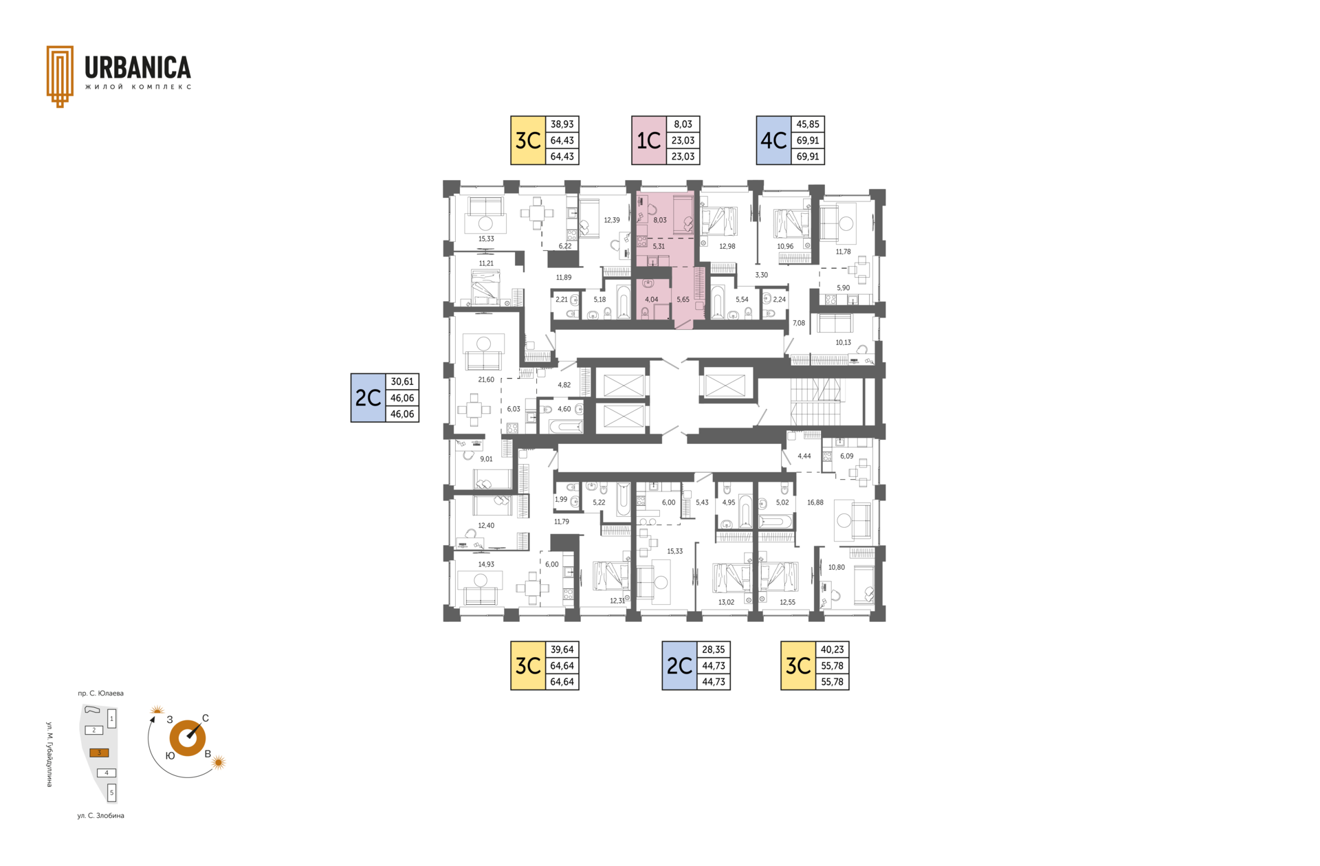 1-комнатная квартира, 23.03 кв.м, УРБАНИКА, изображение-2